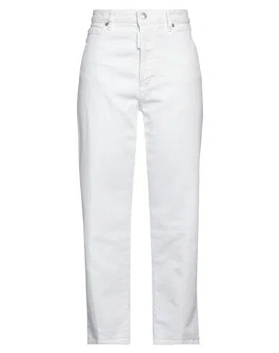 Dsquared2 Woman Jeans White Size 2 Cotton, Elastane