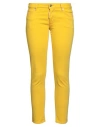 Dsquared2 Woman Jeans Yellow Size 2 Cotton, Elastane In Yellow