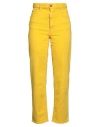 Dsquared2 Woman Jeans Yellow Size 2 Cotton, Elastane