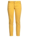 Dsquared2 Woman Jeans Yellow Size 6 Cotton, Elastane
