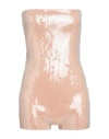 Dsquared2 Sleeveless Jumpsuit With Allover Sequins In Orange