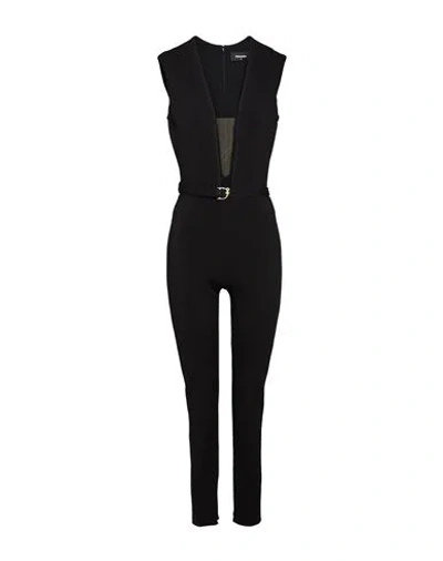 Dsquared2 Woman Jumpsuit Black Size M Viscose, Elastane