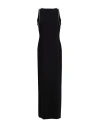 Dsquared2 Embellished Satin Open Back Long Dress In Black