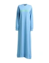 Dsquared2 Woman Maxi Dress Light Blue Size Xs Cotton, Elastane