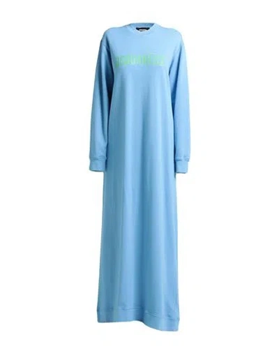 Dsquared2 Woman Maxi Dress Light Blue Size Xs Cotton, Elastane In Blue
