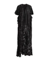 DSQUARED2 DSQUARED2 WOMAN MAXI DRESS BLACK SIZE 6 COTTON, LINEN