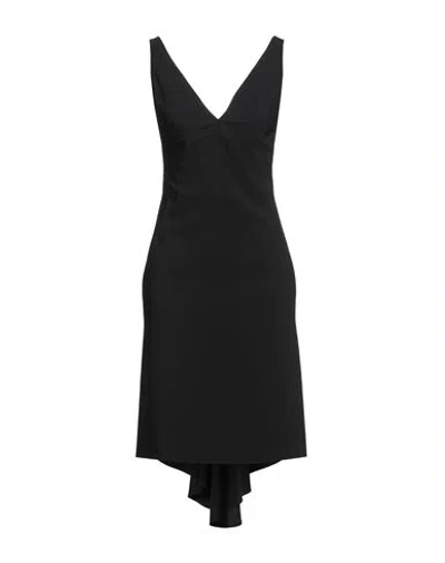 DSQUARED2 DSQUARED2 WOMAN MIDI DRESS BLACK SIZE 8 POLYESTER, ELASTANE