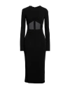 Dsquared2 Woman Midi Dress Black Size L Viscose In Black