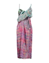 Dsquared2 Woman Midi Dress Fuchsia Size 0 Polyester, Viscose In Pink