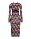Dsquared2 Woman Midi Dress Green Size L Viscose, Elastane In Green