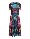 Dsquared2 Woman Midi Dress Navy Blue Size 8 Polyester In Navy Blue