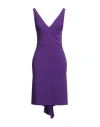Dsquared2 Woman Midi Dress Purple Size 8 Polyester, Elastane In Purple