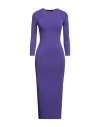 Dsquared2 Woman Midi Dress Purple Size Xs Viscose, Polyester In Purple