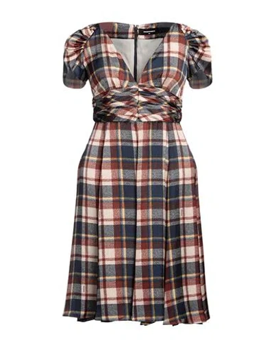 DSQUARED2 DSQUARED2 WOMAN MIDI DRESS RUST SIZE 6 POLYESTER