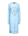 Dsquared2 Woman Midi Dress Sky Blue Size M Viscose