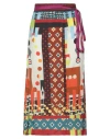 Dsquared2 Woman Midi Skirt Brown Size 2 Viscose, Silk In Brown