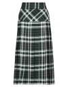 Dsquared2 Woman Midi Skirt Green Size 2 Wool, Cotton