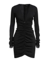 Dsquared2 Woman Mini Dress Black Size 10 Acetate, Silk In Black