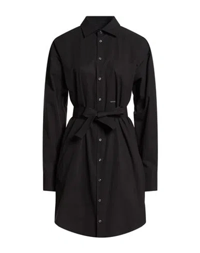 Dsquared2 Woman Mini Dress Black Size 10 Cotton, Elastane