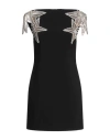 Dsquared2 Woman Mini Dress Black Size 6 Polyester, Elastane, Polyamide, Glass In Black
