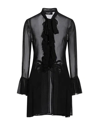Dsquared2 Woman Mini Dress Black Size 2 Viscose