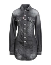 Dsquared2 Woman Mini Dress Black Size 8 Cotton, Elastane In Black