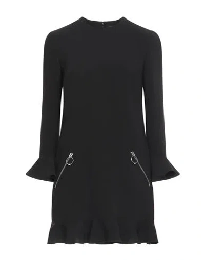 Dsquared2 Woman Mini Dress Black Size 8 Polyester, Polyurethane Coated