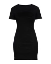 Dsquared2 Woman Mini Dress Black Size L Mohair Wool, Polyamide, Wool In Black