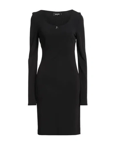 Dsquared2 Woman Mini Dress Black Size L Viscose