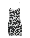DSQUARED2 DSQUARED2 WOMAN MINI DRESS BLACK SIZE L VISCOSE, ELASTANE