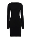 Dsquared2 Open-back Fine-ribbed Minidress In Black