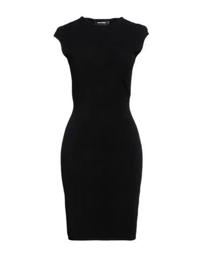 DSQUARED2 DSQUARED2 WOMAN MINI DRESS BLACK SIZE L VISCOSE, POLYESTER
