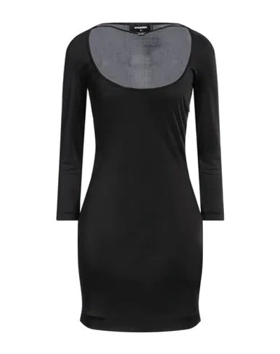 Dsquared2 Woman Mini Dress Black Size S Viscose