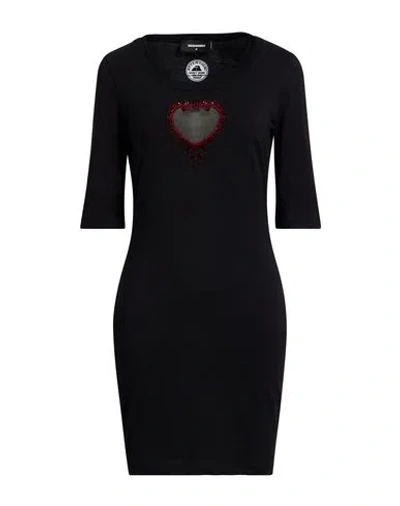 Dsquared2 Woman Mini Dress Black Size S Cotton