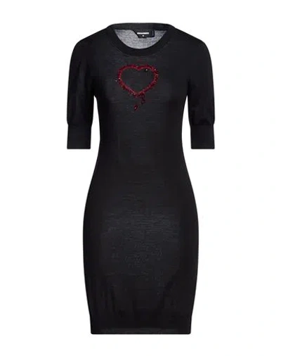 Dsquared2 Woman Mini Dress Black Size Xs Virgin Wool