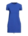 Dsquared2 Woman Mini Dress Bright Blue Size 2 Polyamide, Elastane