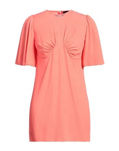 Dsquared2 Woman Mini Dress Coral Size 10 Acetate, Silk In Red
