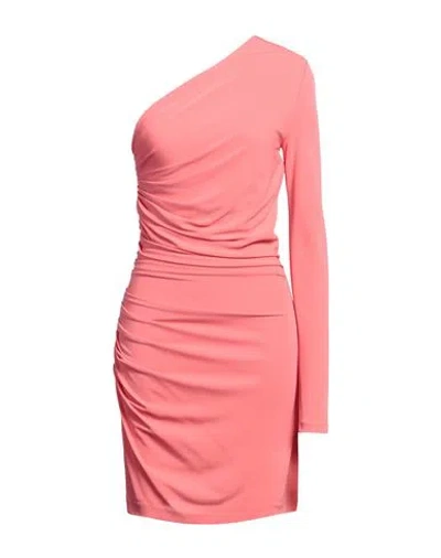Dsquared2 Woman Short Dress Coral Size M Viscose In Red