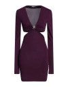 Dsquared2 Dsquared Plum Viscose Mini Dress In Purple