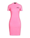 Dsquared2 Woman Mini Dress Fuchsia Size M Polyester, Elastane In Pink