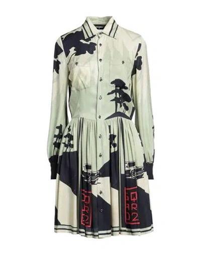 Dsquared2 Woman Short Dress Light Green Size 6 Viscose