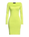 Dsquared2 Woman Mini Dress Lime Green Size L Viscose, Polyester