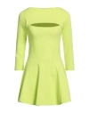 Dsquared2 Woman Mini Dress Lime Green Size M Viscose, Polyester