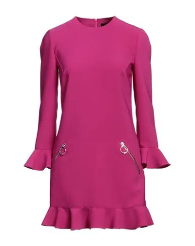 Dsquared2 Woman Mini Dress Magenta Size 2 Polyester, Polyurethane Coated
