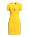 Dsquared2 Woman Mini Dress Mandarin Size 2 Polyester, Elastane In Mandarin