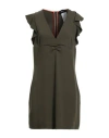 Dsquared2 Woman Short Dress Military Green Size 6 Polyester