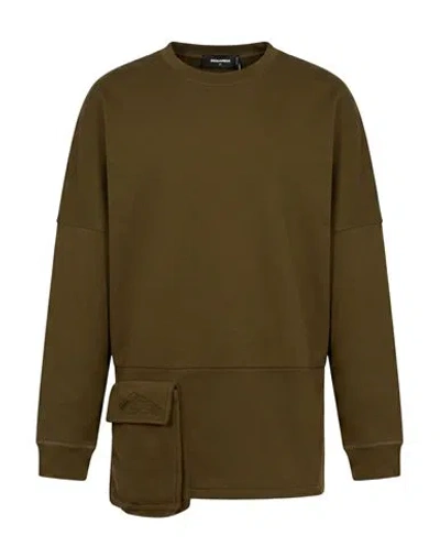 Dsquared2 Woman Mini Dress Military Green Size Xxs Cotton, Polyester