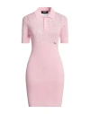 Dsquared2 Woman Mini Dress Pink Size L Cotton In Pink