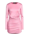 Dsquared2 Woman Mini Dress Pink Size L Viscose In Pink