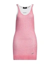 Dsquared2 Woman Mini Dress Pink Size Xs Mohair Wool, Polyamide, Wool